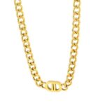 18K Gold Plated Chain Necklace with Unique Pendant